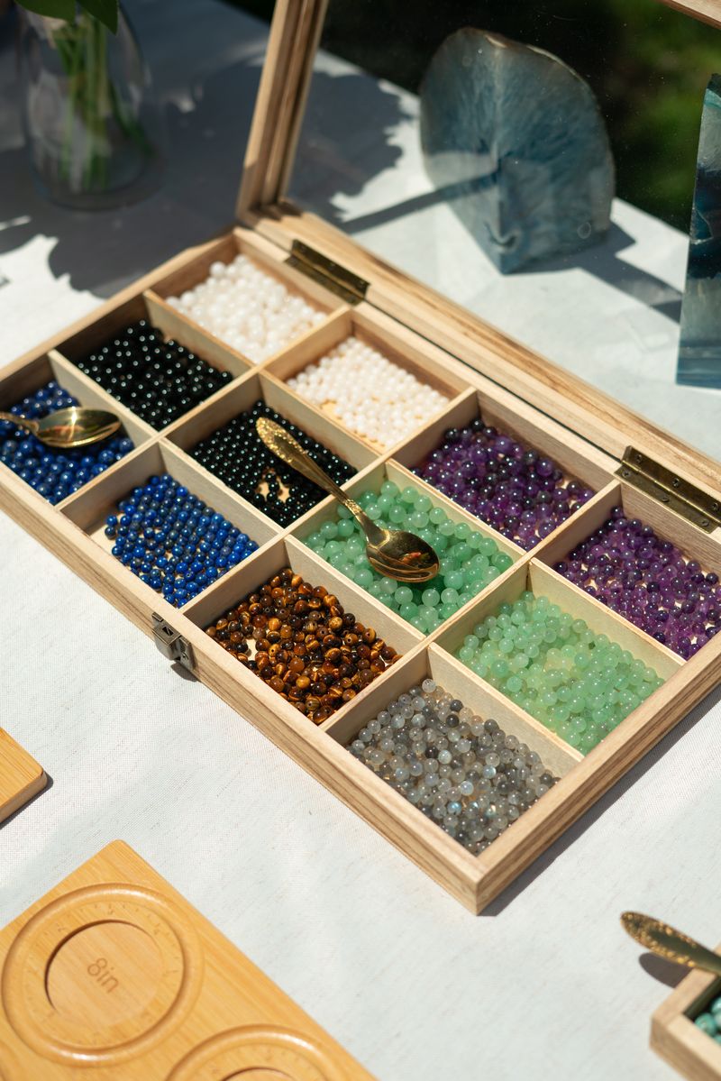 Crystal beads and materials